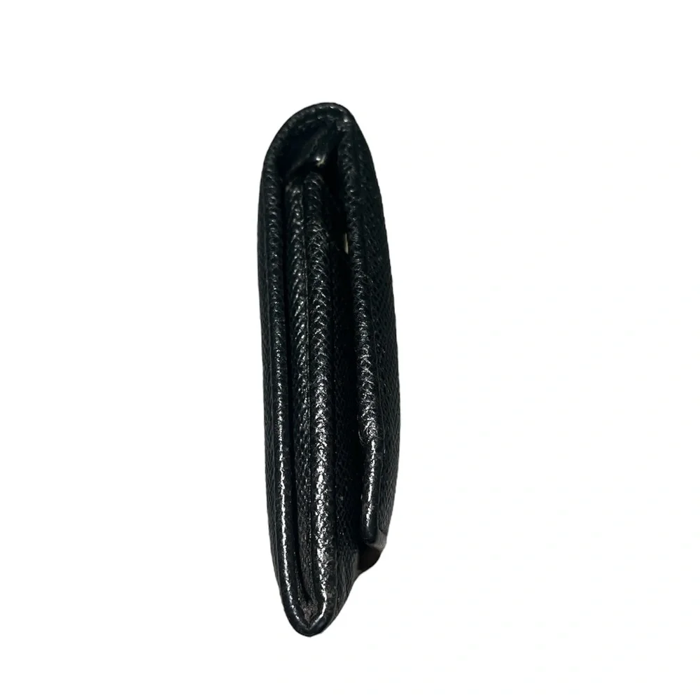 Bulgari Black Leather Continental Wallet